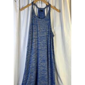 Gap Racer Back Heather Midi Blue Sun Dress Beach Wear Large EUC